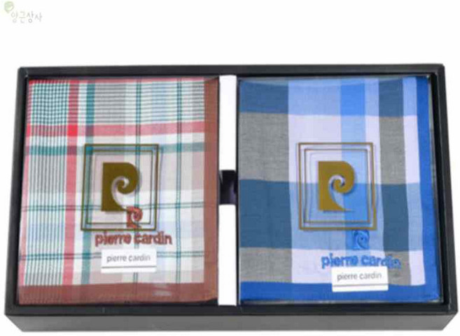 YGSA 남성 순면 손수건 10매입 체크패턴손수건