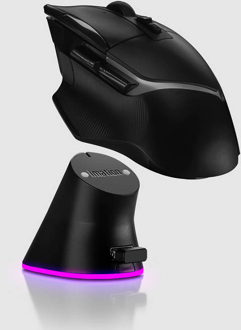 이메이션 충전독2 RGB 차징독2 로지텍 (G502/G703/G903/GPRO/지슈라/지슈라2/지슈라DEX/지슈라2C 호환), 블랙