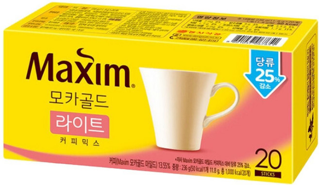 동서 맥심 모카골드 라이트 커피믹스 20Tver3+3Bky, 11.8g, 20, 1