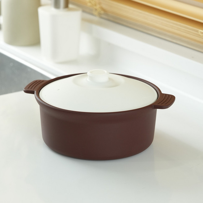 꿈꾸는리빙 국산 실리콘 계란찜기 전자레인지 용기 무독성 찜기 주방용품, 대형 원형 / 바디:초코 / 뚜껑:화이트, 1개