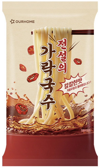 아워홈 전설의 가락국수 칼칼한맛, 15개, 430g