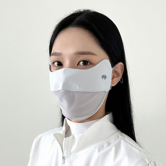 캠피셔스 UV차단 에어메쉬 마스크, 2개, 그레이