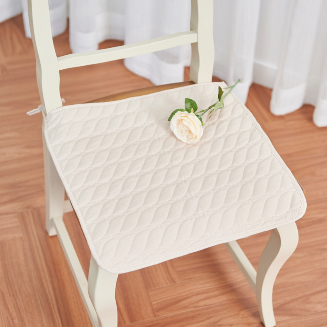 제이에스맘 끈달린 슬림 의자 면 방석 4P