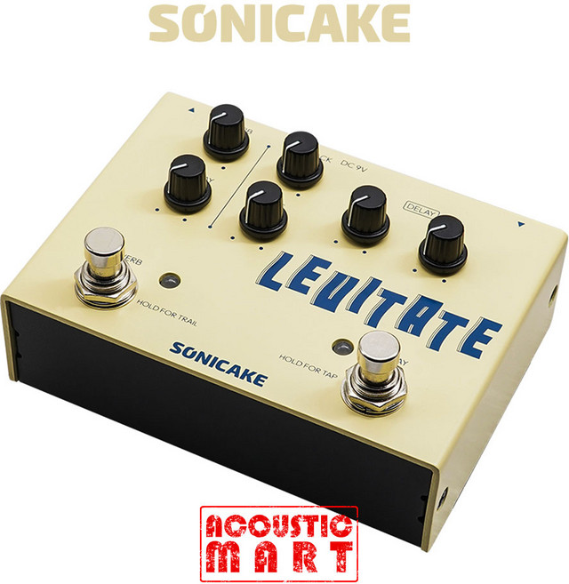 소니케이크 Levitate / 딜레이 + 리버브 듀얼 이펙트 페달 이펙터, 1개