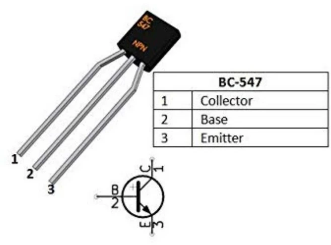 BC547(NPN) 바이폴라 트랜지스터(bjt bipolar junction transistors 45V 100mA) 0.1%의 비밀, 10개 - 쿠팡
