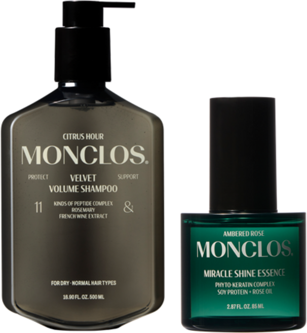 몽클로스 벨벳 볼륨 샴푸 500ml + 미라클 샤인 에센스 85ml, 1개