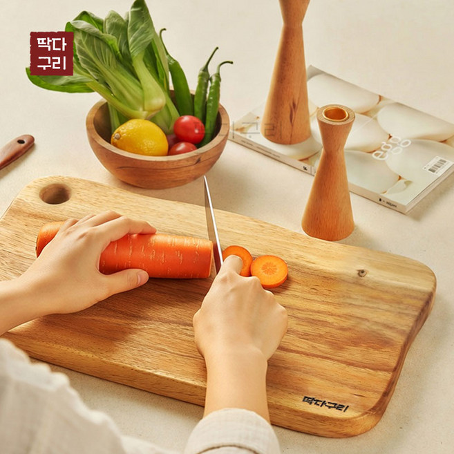 딱다구리 월넛 통원목 나무도마, 1개