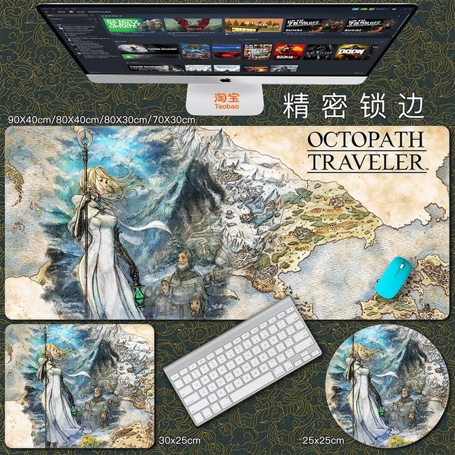 옥토패스트래블러 마우스패드 장패드 인테리어장식품 29종, 3mm, 25x25cm, L, 1개