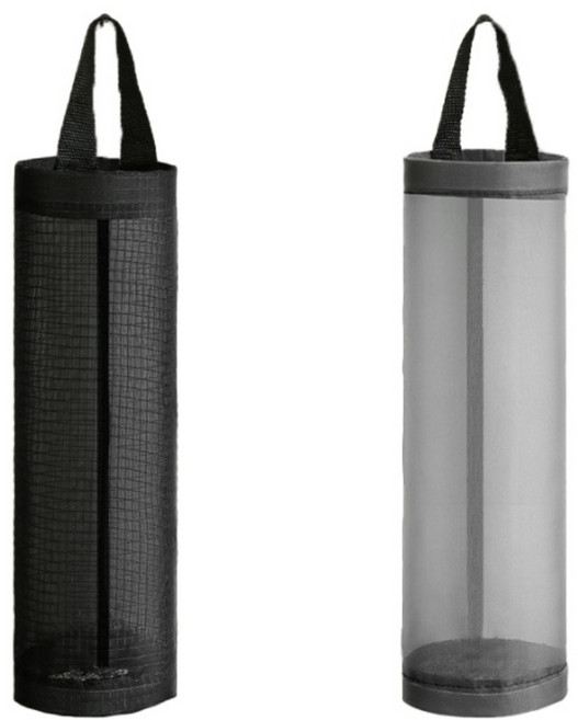 더블트리 공간절약 비닐봉투 통기성 수납백, 2개, 블랙+그레이