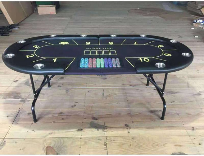 텍사스 홀덤테이블 보드 포커 접이식 카지노, 다크 블랙 240x120CM, 1개