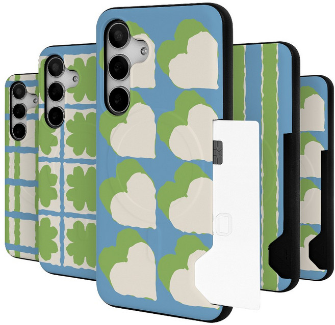 이케미 포레스트 패턴 맥세이프 기능 슬라이드 카드범퍼 케이스