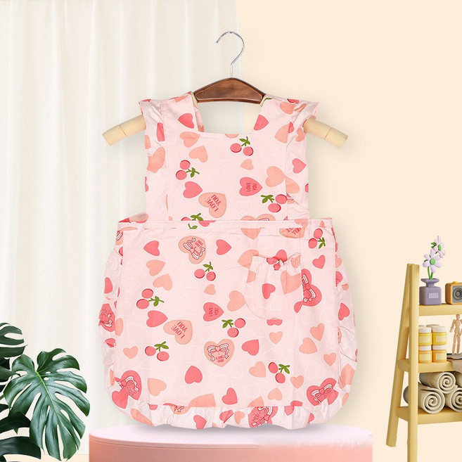 프릴 꽃송이 유아 앞치마 아기 생활방수 어린이집 준비물