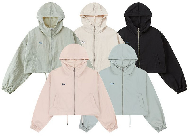 CNVS 스머프 우먼즈 나일론 스트링 후드 집업_(5 colors)