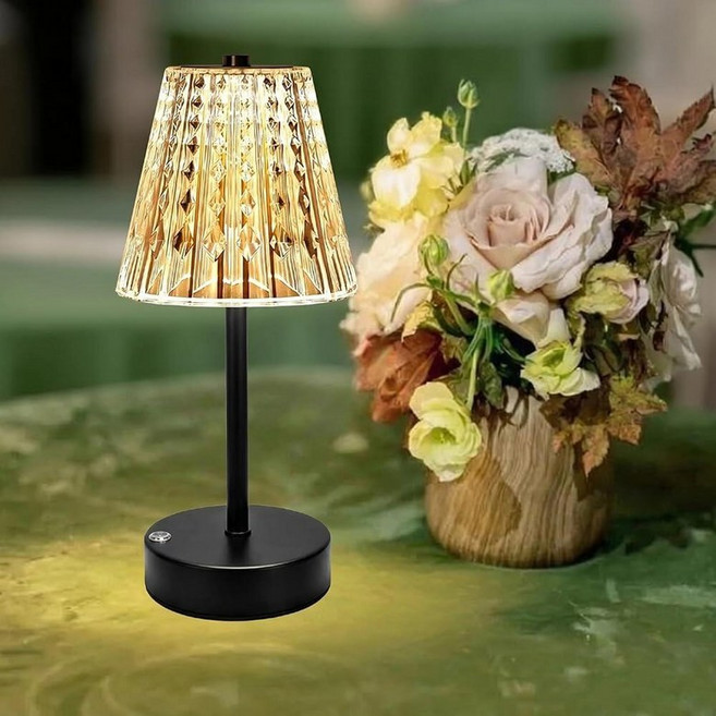 Black Cordless Table Lamp Rechargeable Small Battery Powered Lamp 5000mAh Mini Wireless Table Lamp, 1개, 블랙