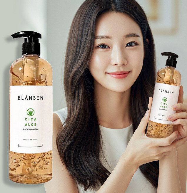 알로에 병풀 어성초 보습 진정 쿨링 시카 수딩젤, 3개, 500ml