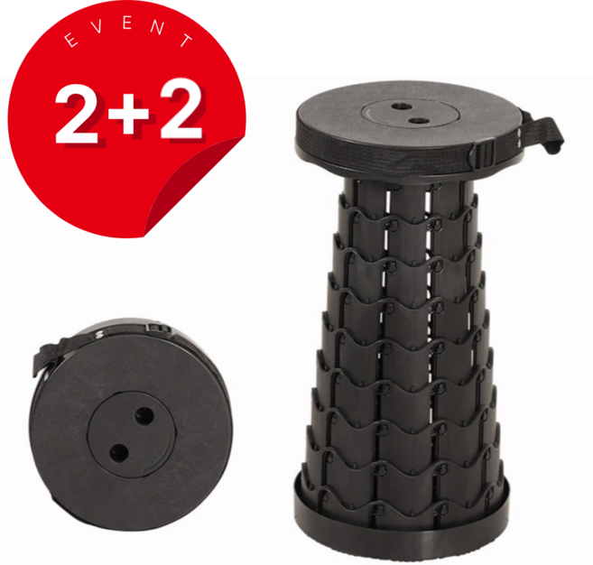 2+2 접이식 놀이동산 휴대용 폴딩의자 아코디언 줄서기 높이조절 캠핑 간이 스툴 간편 의자, 1세트, 레드+레드+블루+블루