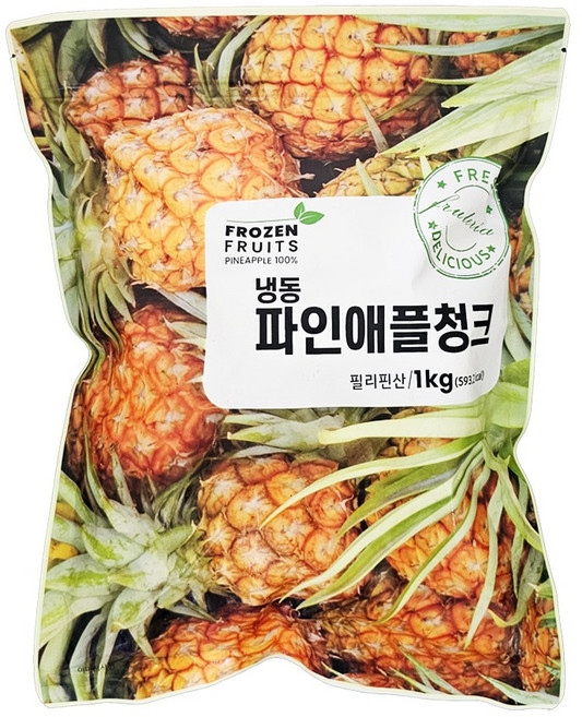 이안 냉동 파인애플 청크 / 필리핀산 다이스컷, 10개, 1kg