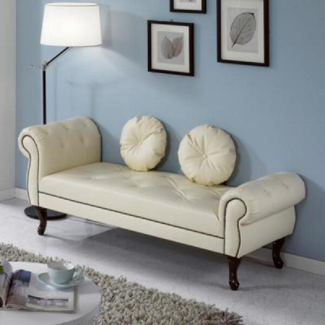 아트박스/아름이와다움이 비키 인조가죽 2인 베드벤치, 아이보리