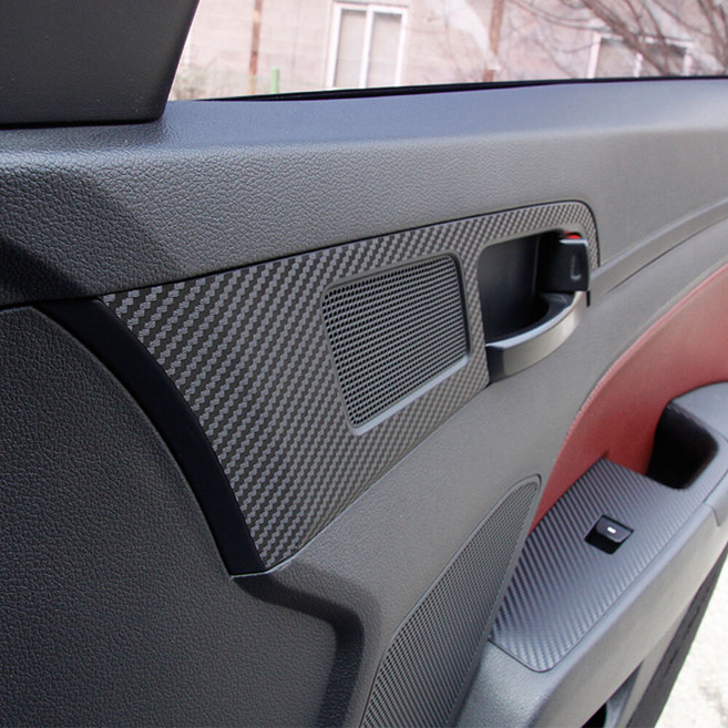 [주주파츠몰] 현대 아반떼 AD 도어캐치 카본 데칼 패널 실내 인테리어 랩핑 스티커 호환 용품, 블랙카본 유광