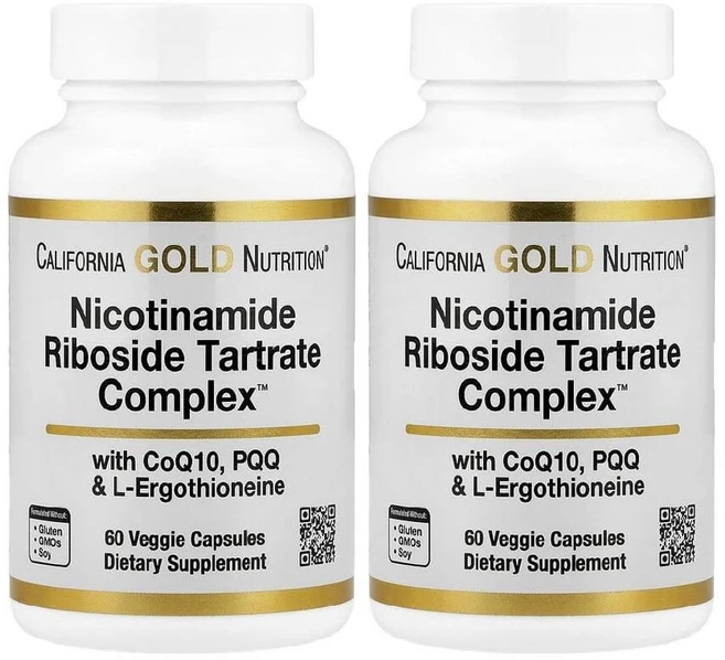 CGN NRT 니코틴아미드리보사이드 고약사 캘리포니아골드 250mg 60캡슐 2병, 2개 - 쿠팡
