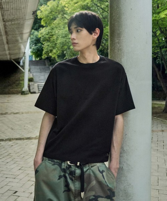 미니멀프로젝트 리파인드 크롭 반팔 티셔츠 MST181C 블랙