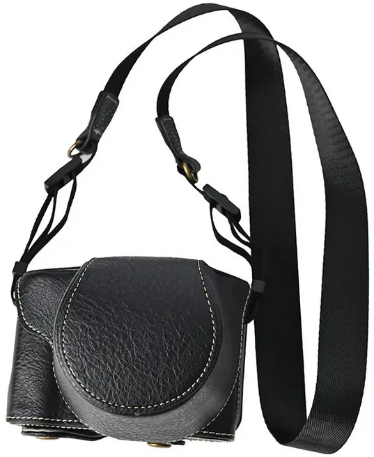 풀Fujifilm XM5 카메라 가방 PU 가죽 케이스 파우치, 03 Black