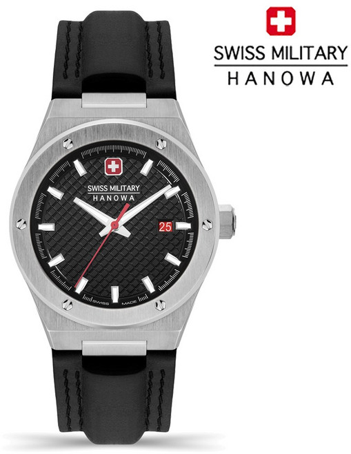 스위스밀리터리 하노와 100M 방수 남성 손목시계 SMWGB2101601 Made In Swiss