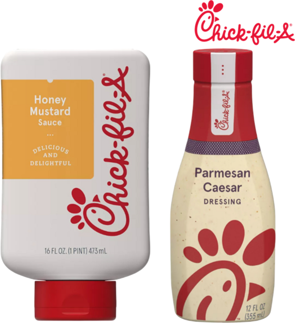 [Chick-fil-A] [1+1] 칙필에이 소스 Chickfila 허니 머스타드 473ml + 파마산 시저 355ml 칙필레 소스 Chick-fil-A Dipping Sauce