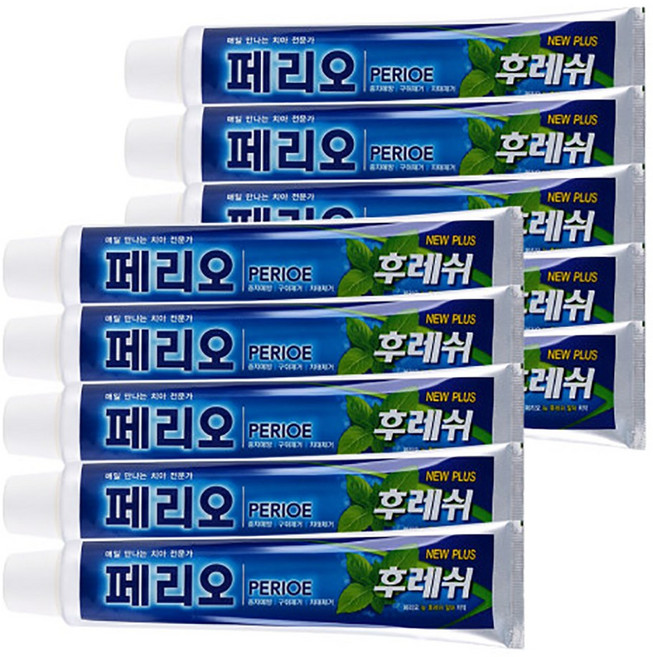 페리오 뉴 후레쉬 플러스치약, 150g, 10개