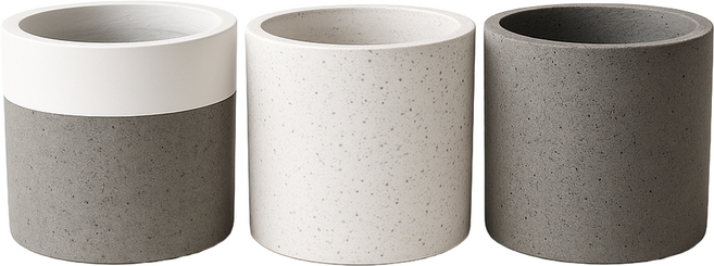 모던레시피 테라조 시멘트화분 25cm / 30cm 대형 인테리어 원형 화분, 1개, 그레이테라조