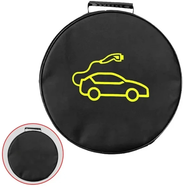 EV 운반 가방 전기 자동차 충전기 충전 케이블 플러그 소켓 충전 장비 컨테이너에 대 한 방수 화재 지연 제, 01 Round