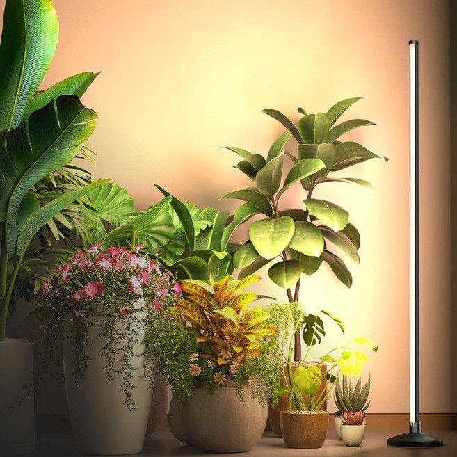 식물전파사 라이트타워 식물등 수직 수직형 led 식물조명 타이머 스탠드형 4단 165cm, 1개, 따뜻한 흰색