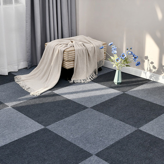 투데이리빙 20장 세트 타일 카페트 조립식 바닥 매트 미끄럼 방지 사각 접착식 러그 사무실 거실 침실 소음 완화 조각 시트 셀프 인테리어 바닥재