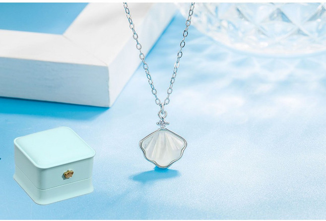 르떼르넬 JSNC014 Silver 자개 조개 여자 실버 목걸이 은목걸이