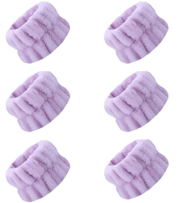 유니별 세안 손목밴드 물젖음 방지, 6개, 퍼플