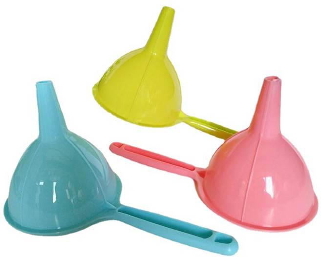 손잡이 플라스틱 깔때기, 연두, 1개