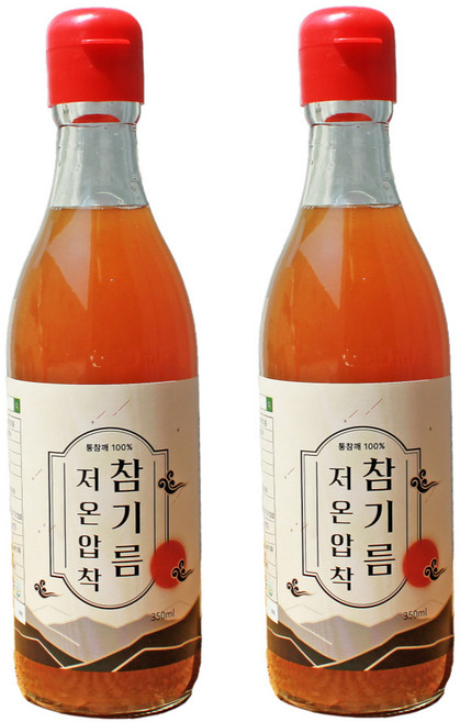 소생마켓 통참깨 당일착유 저온압착 참기름, 350ml, 2개