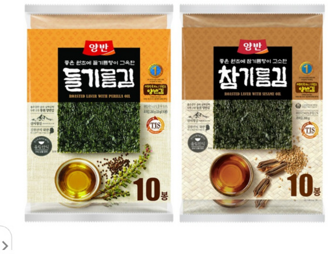 동원 양반 참기름+들기름 전장김 x, 1박스