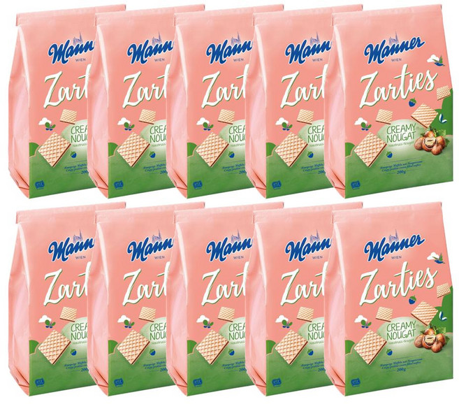 manner 마너 오스트리아 웨하스 크리미 누가 200g 10개