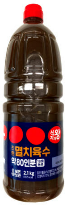 식자재왕 진한 멸치육수, 2.1kg, 27개