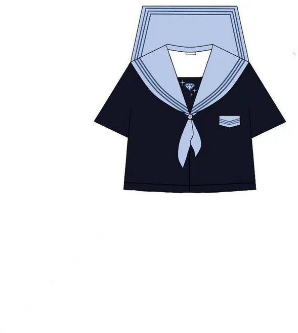 日系水手服學院風女學生套裝 灰粉色長袖