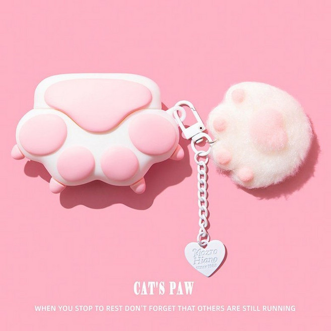 레드미 버즈6 프로 케이스 키위 키링 실리콘 커버, Xiaomi Buds 5 Pro, 57 고양이발+펜던트 실리콘 후크