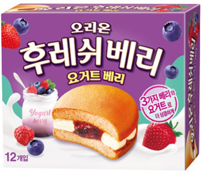 오리온 후레쉬베리 요거트베리 (미니약과 증정), 336g, 3개