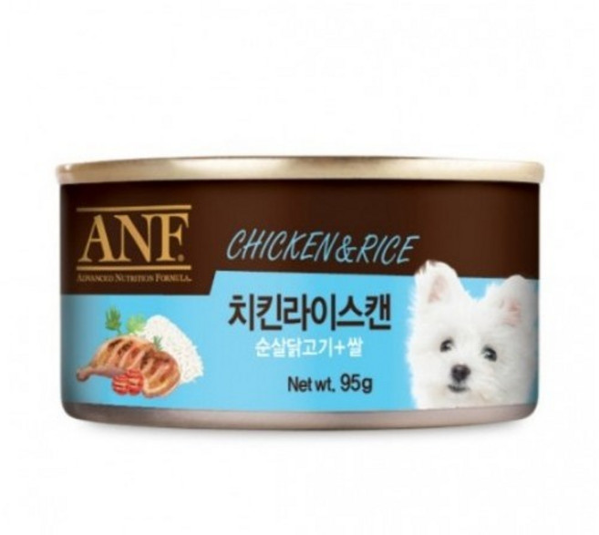 ANF 강아지캔 간식, 치킨라이스맛, 95g, 10개