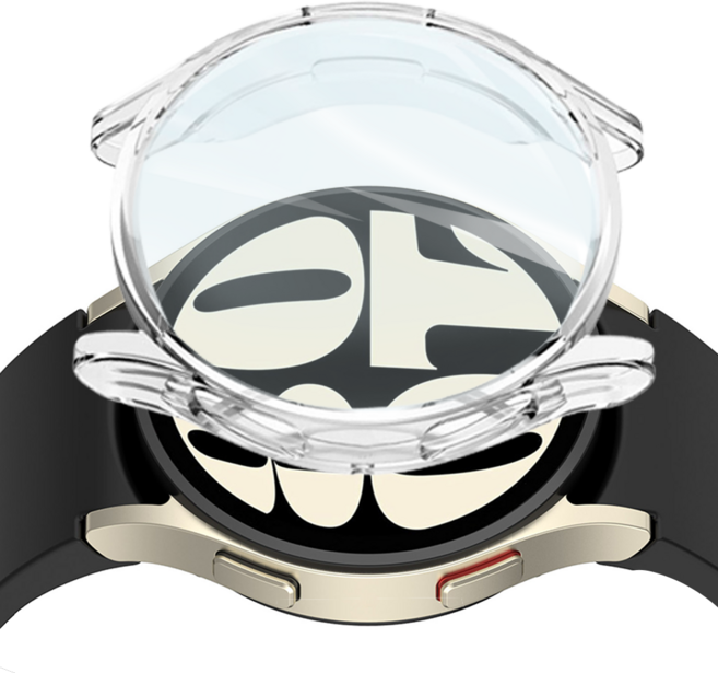 올인템 삼성 갤럭시워치6 5 4 클래식 호환 풀커버 보호 케이스, 투명, 1개