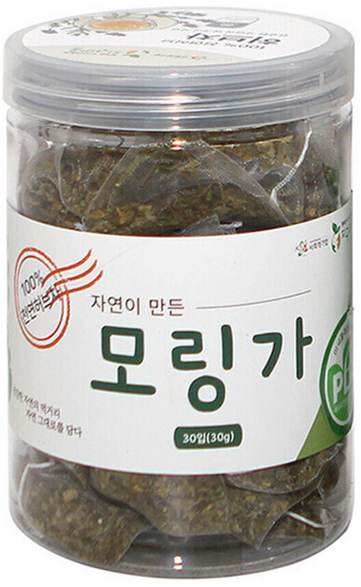 지구마을 생분해필터 PLA 삼각티백 모링가 허브티백차, 1개, 30개입, 1g