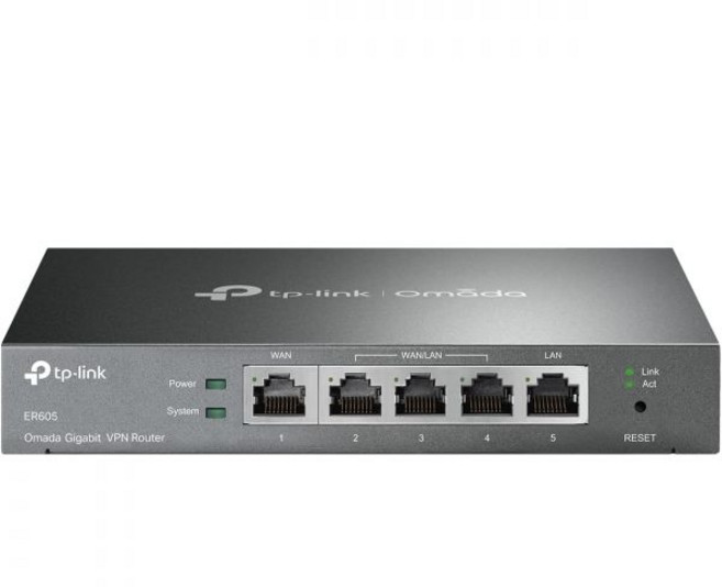 TP-Link 다중 WAN 유선 VPN 라우터 | 최대 4개의 기가비트 포트 SPI 방화벽 SMB Omada SDN 통합 부하 분산 번개 보호 제한된 평생 TL-R605 리퍼비, 1개
