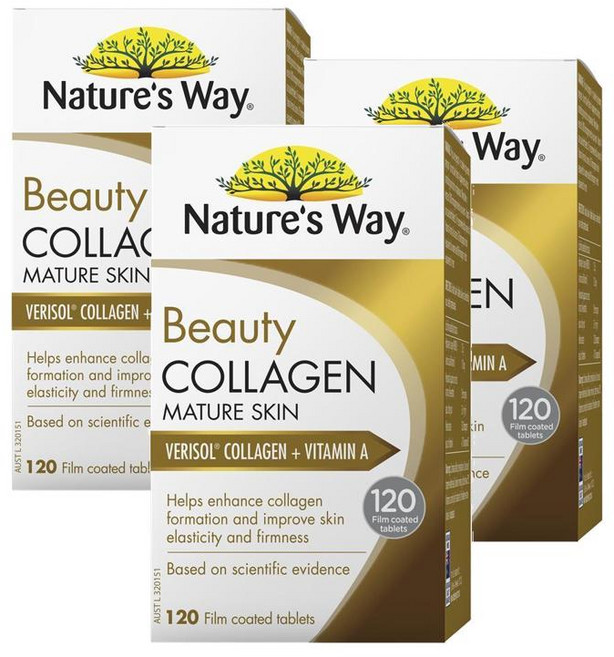 네이처스웨이 뷰티 베리솔 콜라겐 레티놀 비타민A C Nature's Way Beauty Collagen Mature Skin tablets, 3개, 120정