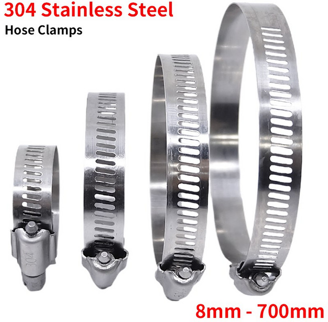 노허브커플링 스테인레스 스틸 후프 클램프 호스 304 자동차 파이프 클립 고정 도구 6mm600mm 3 개 10, [96] 파라솔클램프 289311mm 10pcs, 50 289311mm  (10pcs)