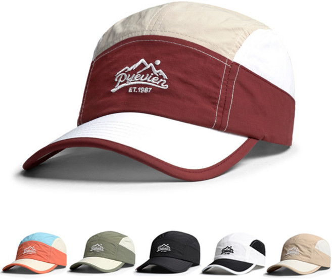 여름 방수 야구 캡모자 배색 볼캡 워터밤 물놀이 워터파크 수영장 등산 러닝 볼캡 모자